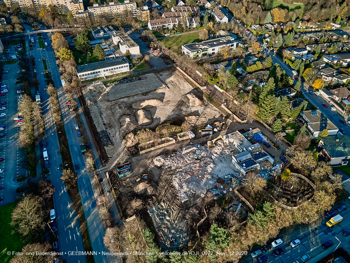 12.11.2020 - Baustelle der neuen Grundschule am Karl-Marx-Ring in Neuperlach